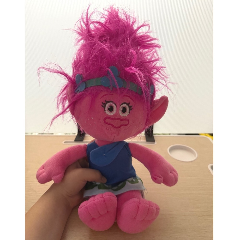 The Northwest Trolls Plush Toy Kids 18" Pink Excellent Poppy DreamWorks Movie